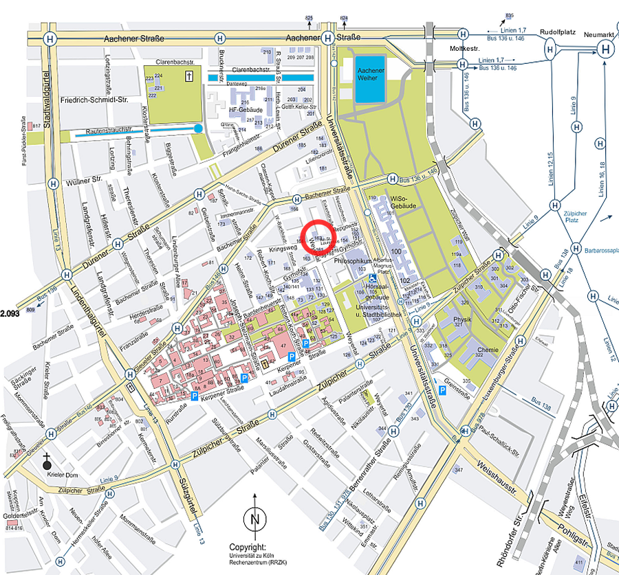 Map of Cologne Sülz