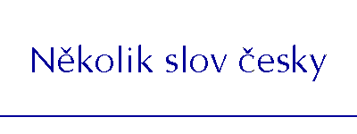 Nekolik slov cesky